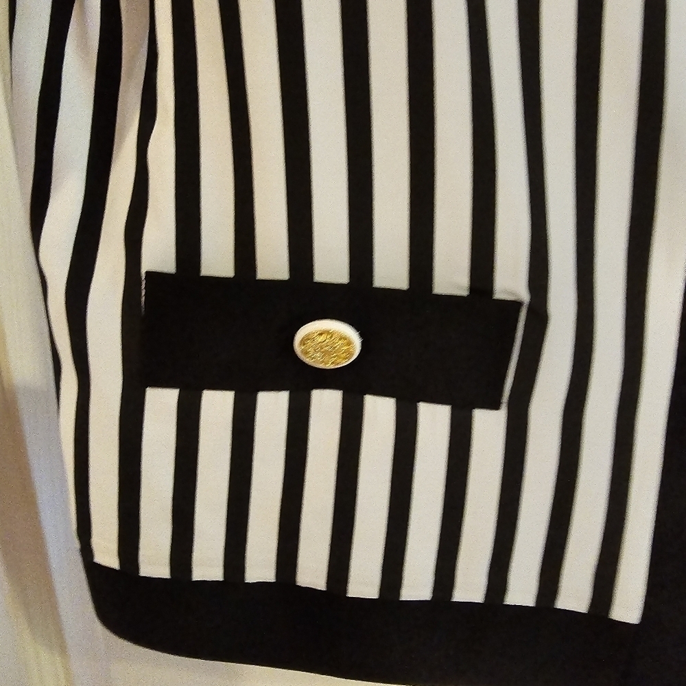 Vintage Beetlejuice Inspired Striped Gothic Academia Blazor Jacket Like New - Picture 5 of 6